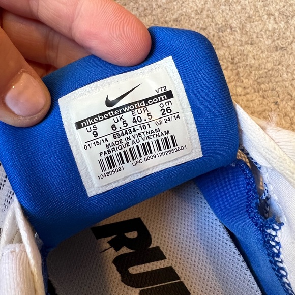 👟 NIKE LUNARGLIDE 6 - WHITE BLUE PINK - WOMENS SIZE 9 - Picture 4 of 8